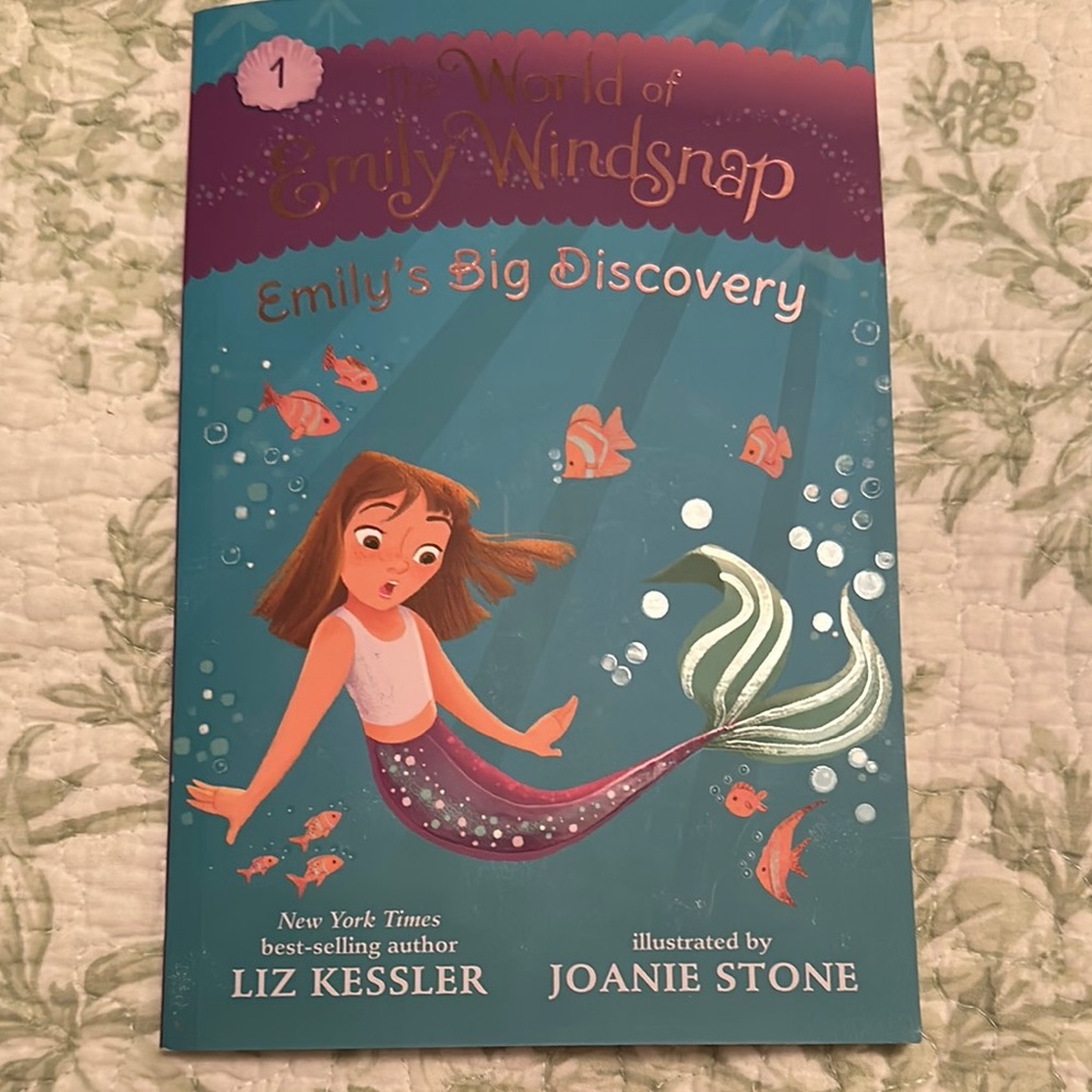 Whimsical Blue and Purple Mermaid Illustration read once, like new